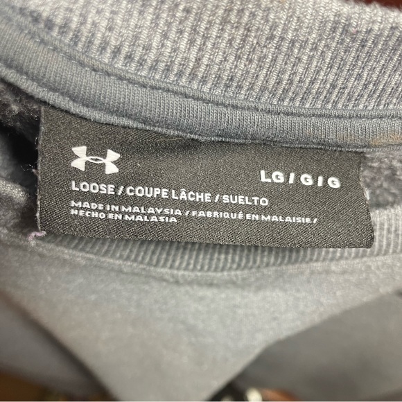 Under Armour Crew Neck Pullover Sweatshirt Men's Size Large- Stained - Picture 5 of 5